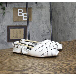 Michael by Michael Kors Womens Irene Sling Flat Pump 40S5IRFP1L Optical White 7M